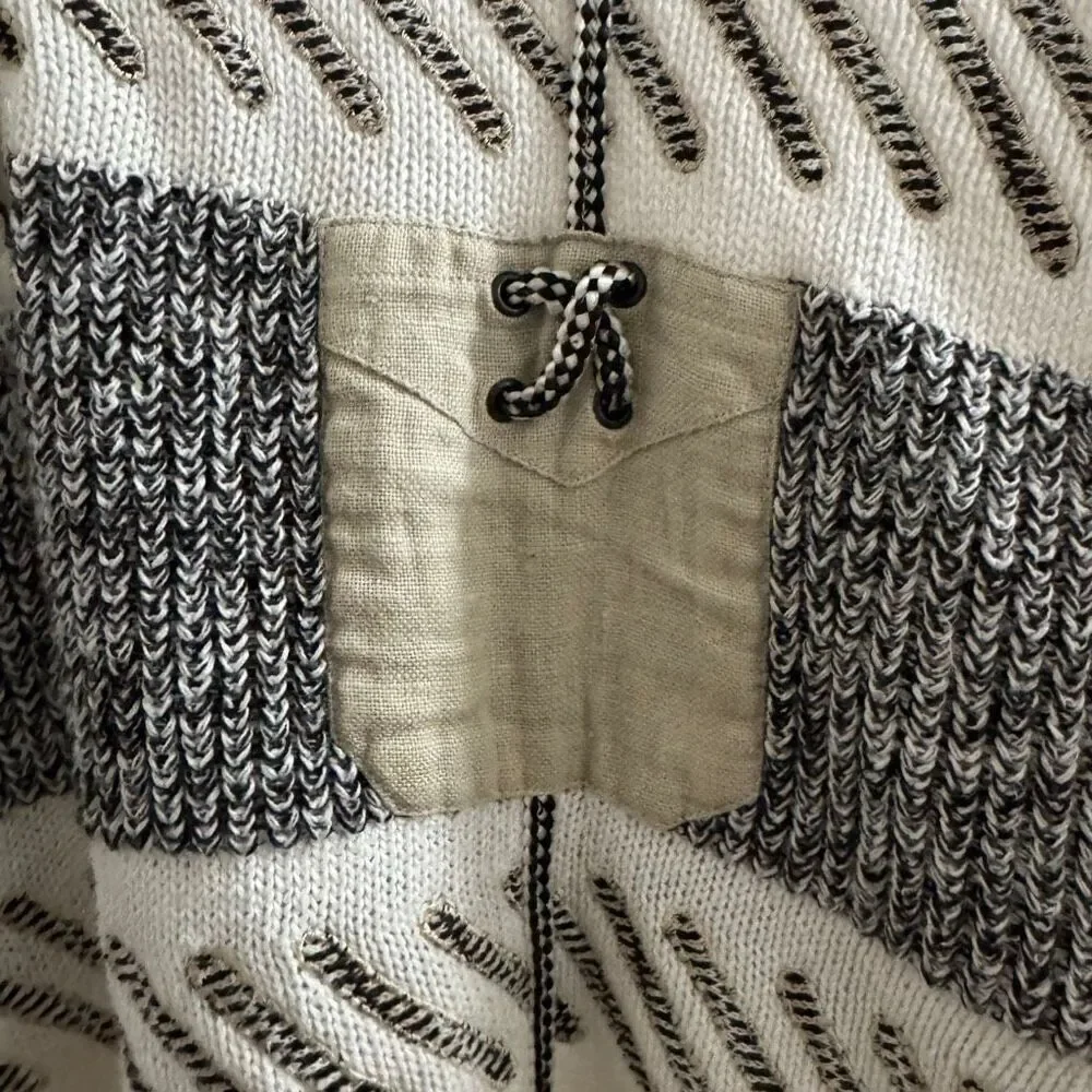 Vintage Bonnie and Bill by Holly Geometric Pattern Collared Sweater M